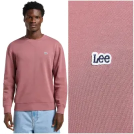 lee-patch-crew-sws-luxe-brown-bawelniana-bluza-meska-z-logo-regular-fit-xl