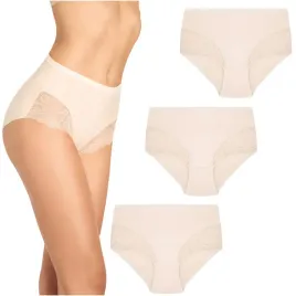 figi-damskie-wysoki-stan-bawelniane-julia-with-lace-marilyn-jasnobezowe-s