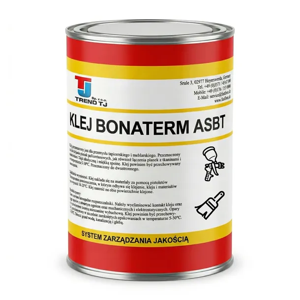 KLEJ TAPICERSKI BONATERM ASBT PIANKA BOCZKI PODSUFITKA TAPICER MATERIAŁ 1L