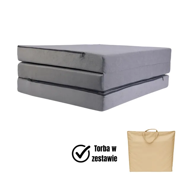 MATERAC TURYSTYCZNY SKŁADANY ROZKŁADANY KAMPING AUTO KAMPER DOM 195X80X9 CM