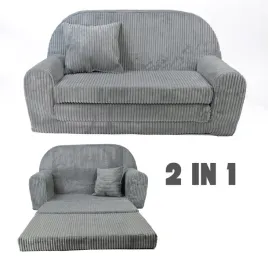 sofka-mini-piankowa-bezpieczna-pokoj-dzieci-rozkladana-krzeselko-szary
