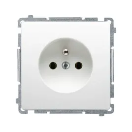 basic-modul-bialy-gniazdo-pojedyncze-z-uziemieniem-kontakt-simon