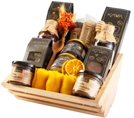 kosz-prezentowy-ekskluzywny-zestaw-prezent-herbata-kawa-miody-syrop-premium