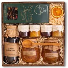 kosz-prezentowy-zestaw-herbata-konfitury-syrop-cytryny-kraftowy-prezent