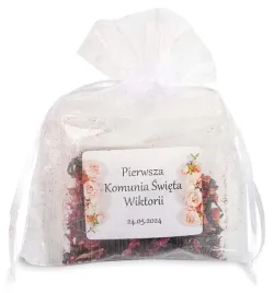 podziekowania-dla-gosci-komunia-woreczek-herbata