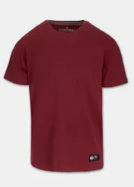 pitbull-t-shirt-bawelniany-no-logo-burgundowy-s