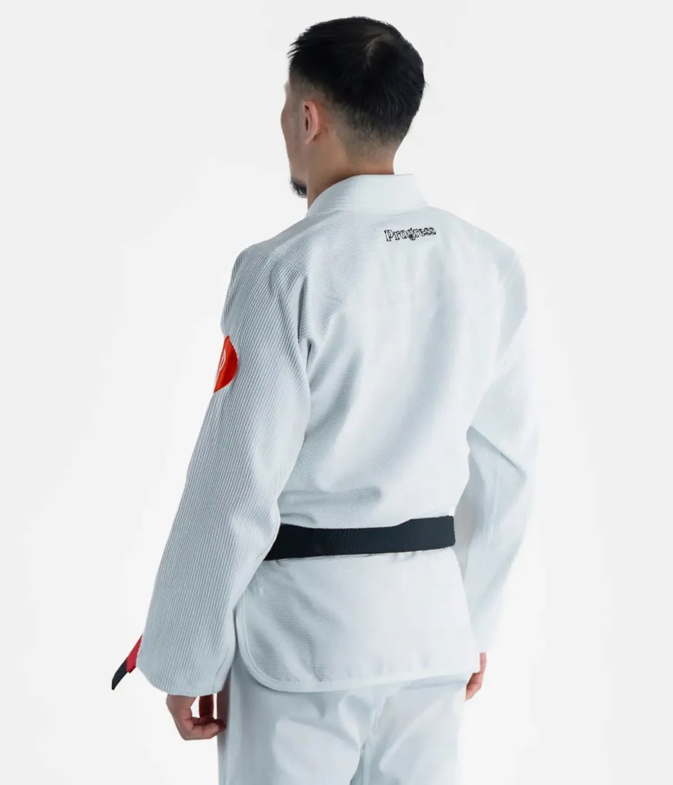 progress-kimono-gi-bjj-meskie-featherlight-lightweight-competition-biale-a2-stan-nowy