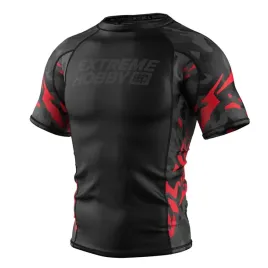 extreme-hobby-rashguard-krotki-rekaw-black-panther-czarno-czerwony-s