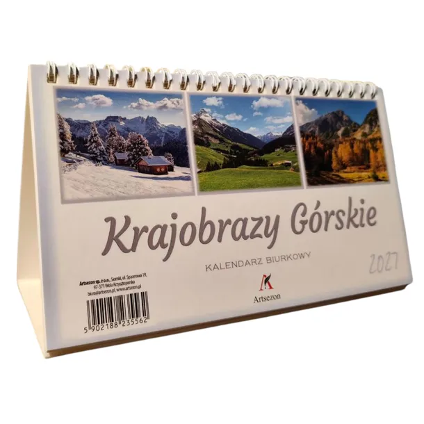 KALENDARZ BIURKOWY 2027 19,5 X 11 CM MIESIĘCZNY ZE ZDJĘCIAMI TATRY GÓRY