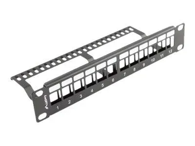 lanberg-patch-panel-blank-12-port-1u-with-organizer-for-keystone-modules