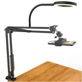 lampa-kreslarska-ring-led-alogy-z-elastycznym-ramieniem-i-statywem-do-blatu