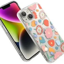 ringke-fusion-design-etui-pokrowiec-do-iphone-14-plus-z-zelowa-ramka-floral