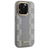 dkny-etui-hardcase-do-iphone-14-pro-6-1-leather-checkered-mono-pattern-kolor-bezowy