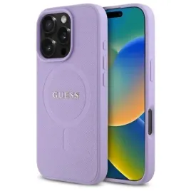 guess-etui-hardcase-do-iphone-16-pro-max-6-9-do-magsafe-saffiano-fioletowe
