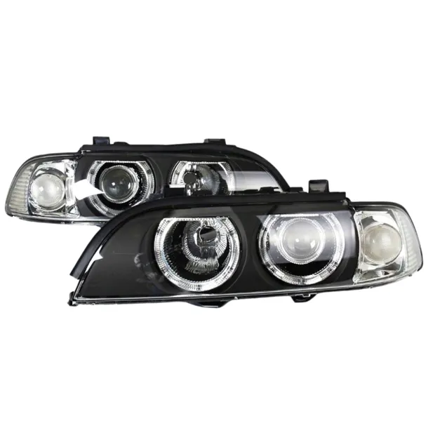 BMW 5 E39 2000-2004 REFLEKTORY PRZEDNIE KOMPLET LED RING ORING KPL CLEAR