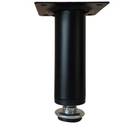 nozka-meblowa-czarna-matowa-6-punktow-spawania-prosta-regulowan-10-cm
