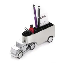 przybornik-na-biurko-troika-office-trucker-ciezarowka-chromowany-szary
