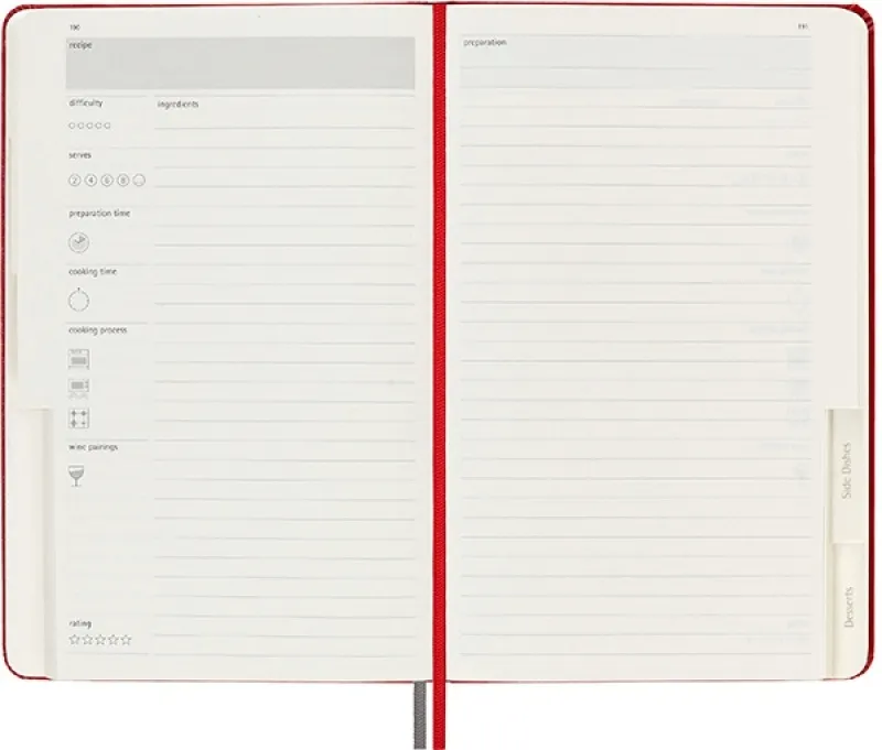 notes-passion-journal-recipe-400-stron-czerwony