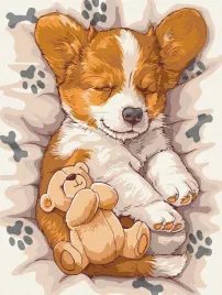 malowanie-po-numerach-ideyka-30x40-cm-spiacy-corgi-1szt
