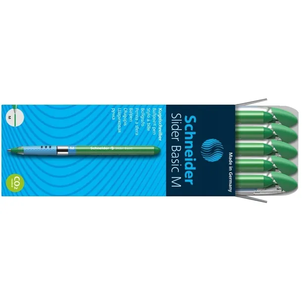 dlugopis-schneider-slider-basic-m-zielony-10szt-kolor-zielony