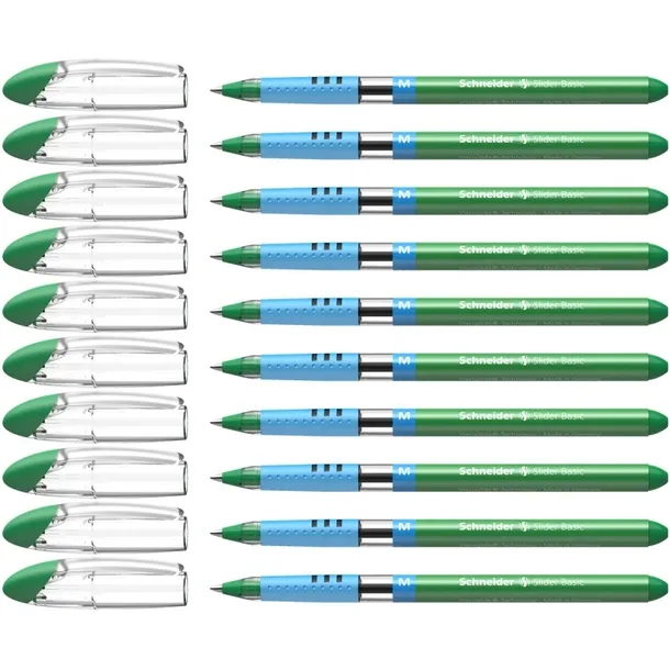dlugopis-schneider-slider-basic-m-zielony-10szt-informacje-dodatkowe-z-wkladem