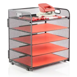 organizer-na-biurko-ameco-metalowy-5-przegrodek-z-uchwytem-do-przenoszenia