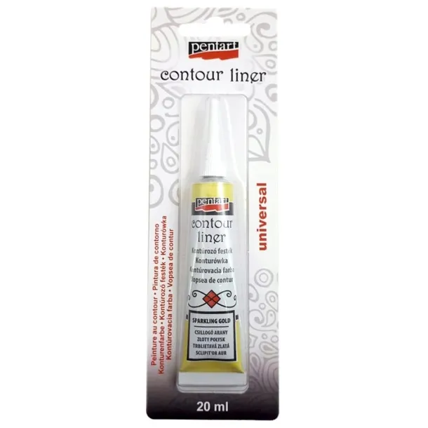 PENTART KONTURÓWKA 20 ml METALICZNY ZŁOTY BROKAT