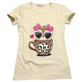 bluzka-t-shirt-nadruki-sowa-bawelna-bezowa-128