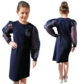 elegancka-sukienka-tiulowe-rekawy-bufki-granat-164