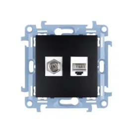 simon-10-gniazdo-antenowe-satelitarne-komputerowe-rj45-kat-5e-czarne