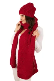 szalik-szal-czapka-beanie-komplet-damski-kobiecy-10percent-welny-czerwony