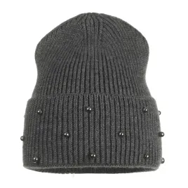czapka-damska-kobieca-beanie-perelki-wywijana-ciepla-jesienna-grafitowa