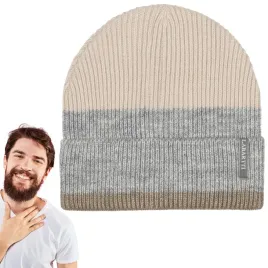meska-czapka-na-zime-jesien-beanie-jesienno-zimowa-szary-bezowy-braz
