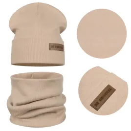 cieply-zestaw-dzieciecy-czapka-i-komin-podwojny-material-54-58-bezowy