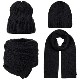 szalik-szal-czapka-beanie-komplet-damski-kobiecy-10percent-welny-czarny-czern