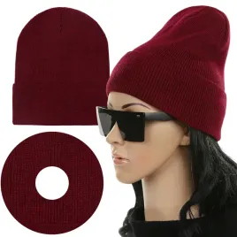 czapka-damska-kobieca-beanie-wywijana-na-jesien-zime-ciepla-bordo-bordowa