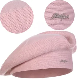 beret-damski-klasyczny-zimowy-produkt-polski-majka-elegancki-rozowy