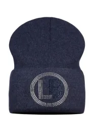 czapka-damska-w-prazek-ozdobne-logo-labartii-zimowa-jesienna-granatowa
