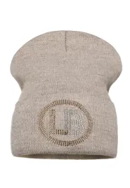 czapka-damska-w-prazek-ozdobne-logo-labartii-zimowa-jesienna-bezowa-bez