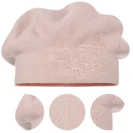 rozowy-beret-klasyczny-damski-zimowy-produkt-polski-majka-elegancki