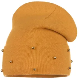 miodowa-czapka-damska-beanie-futrzana-jesienno-zimowa-polska-marka-majka