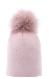 czapka-damska-zimowa-z-pomponem-ocieplana-rozowa-pompon-futro-majka