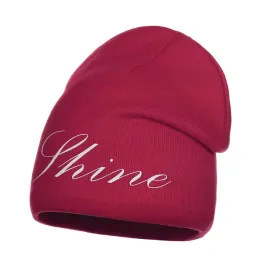 czapka-damska-zimowa-ocieplana-polarem-beanie-napis-shine-rozowa-majka