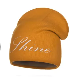 czapka-damska-zimowa-ocieplana-polarem-beanie-napis-shine-zolta-majka