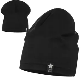 czarna-czapka-dla-dziecka-dziewczynki-chlopca-bawelna-92percent-40-46cm-majka