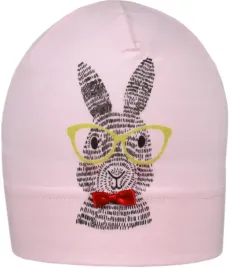 czapeczka-czapka-z-krolikiem-rozowa-bawelna-na-jesien-i-wiosne-r-44