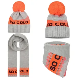 szalik-czapka-komplet-damski-zimowy-kobiecy-so-cold-szary-pomarancz