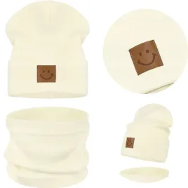 czapka-i-komin-dzieciecy-komplet-zestaw-dziecka-bawelna-95percent-48-52-ecru