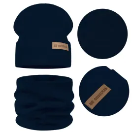 wiosenny-dzieciecy-komplet-czapka-komin-bawelna-podwojny-material-granat