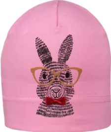czapeczka-czapka-z-krolikiem-rozowa-bawelna-na-jesien-i-wiosne-r-44